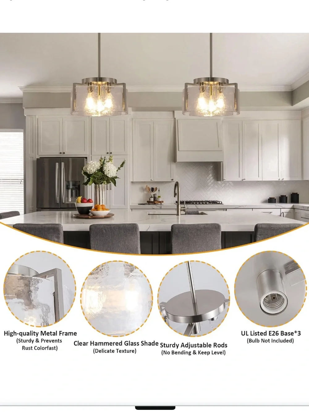 N/A nickel chandeliers